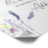 Boho Floral help de drukke bruid Adres Poster (Hoek)