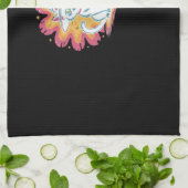 Boho Floral Herfst Black Cat Halloween Essential T Theedoek (Gevouwen)