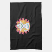 Boho Floral Herfst Black Cat Halloween Essential T Theedoek (Verticaal)