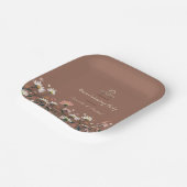 Boho Floral Herfst Herfst Housewarming Party Papieren Bordje (Gebogen)