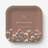 Boho Floral Herfst Herfst Housewarming Party Papieren Bordje (Voorkant)