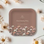 Boho Floral Herfst Herfst Housewarming Party Papieren Bordje