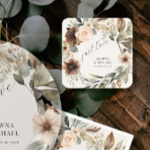 BOHO Floral Herfst herfstgebladerte gedempte bruil Kartonnen Onderzetters