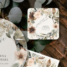 BOHO Floral Herfst herfstgebladerte gedempte bruil Kartonnen Onderzetters