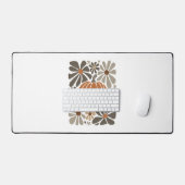 Boho Floral Herfst Pompoen Seizoen Bureaumat (Keyboard & Muis)