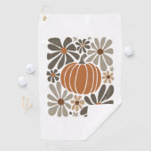 Boho Floral Herfst Pompoen Seizoen Golfhanddoek (Insitu)