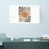 Boho Floral Herfst Pompoen Seizoen Spandoek (Beurs)