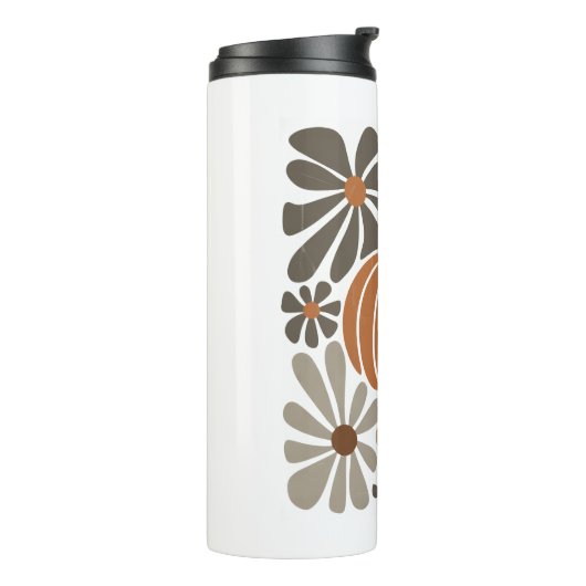 Boho Floral Herfst Pompoen Seizoen Thermosbeker (Gedraaid links)