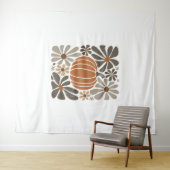 Boho Floral Herfst Pompoen Seizoen Wandkleed (In Situ (horizontaal))