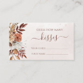 Boho Floral Herfst raden hoeveel kussen spel Informatiekaartje (Voorkant)