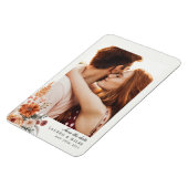 Boho Floral Herfst Sla de datum op met foto Magneet (Linkerzijde)