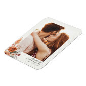 Boho Floral Herfst Sla de datum op met foto Magneet (Linkerzijde)