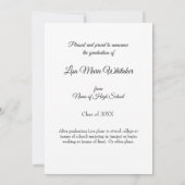 Boho Floral High School Graduation Announcement Aankondiging (Achterkant)