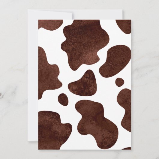 Boho Floral Highland Koe Baby shower Kaart (Achterkant)