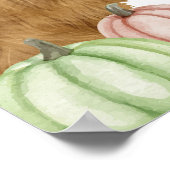 Boho Floral Highland Koe Baby shower Welkom Poster (Hoek)