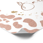 Boho Floral Highland Koe Baby shower Welkom Poster (Hoek)