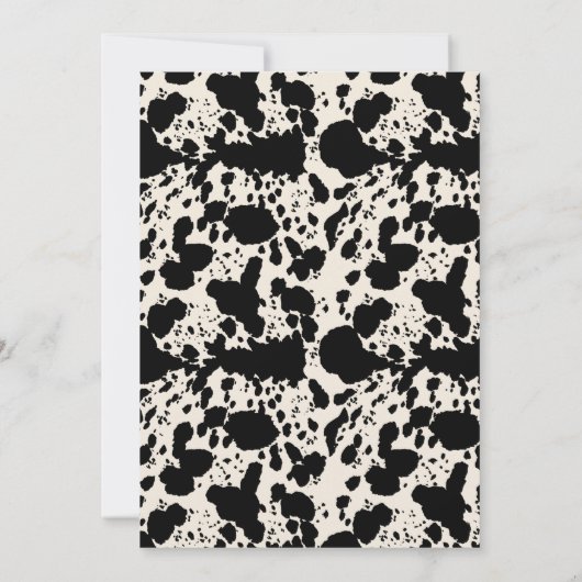 Boho Floral Highland Koe Birthday Uitnodiging (Achterkant)