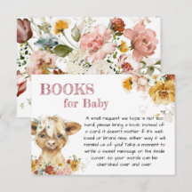 Boho Floral Highland Koe boeken voor Baby