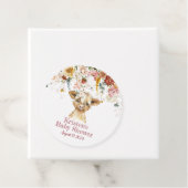 Boho Floral Highland Koe cadeau Bedankjes Labels (In situ)