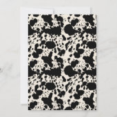 Boho Floral Highland Koe Koe Print Baby shower Kaart (Achterkant)