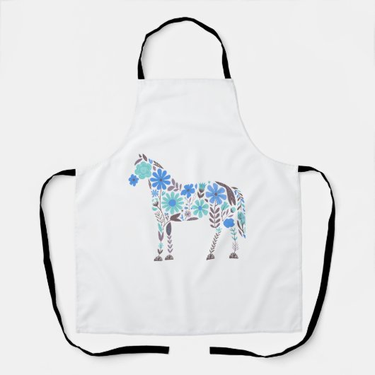 Boho Floral Horse Schort (Voorkant)