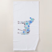 Boho Floral Horse Strandlaken (Voorkant)