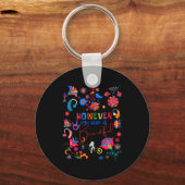 Boho Floral However You Hear Is Beautiful Asl Deaf Sleutelhanger (Voorkant)