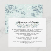 Boho Floral Huwelijksaccommodatie Insert Kaart (Voorkant / Achterkant)