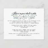 Boho Floral Huwelijksaccommodatie Insert Kaart (Voorkant)