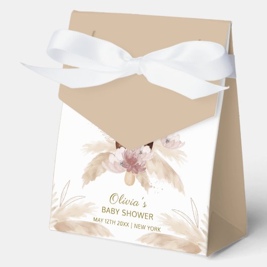 Boho Floral Ice Cream Popcicle Baby shower Bedankdoosjes (Voorkant)