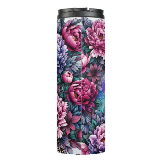 Boho Floral Iced Coffee Dream Thermosbeker (Achterkant)