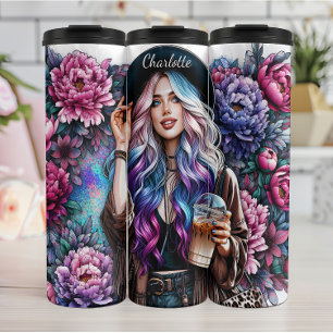 Boho Floral Iced Coffee Dream Thermosbeker