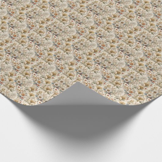 Boho Floral in Beige Cadeaupapier (Hoek)