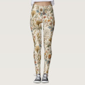 Boho Floral in Beige Leggings (Voorkant)