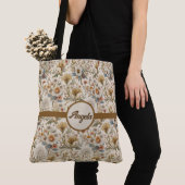 Boho Floral in Beige Tote Bag (Dichtbij)