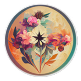 Boho Floral in Earth Tones Keramische Knop