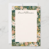 Boho Floral in het Peach-Baby shower en het Green Bedankkaart (Voorkant)