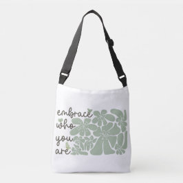 Boho Floral Inspirerend Motivatie quotes Crossbody Tas
