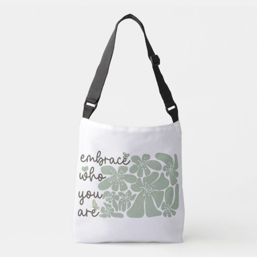 Boho Floral Inspirerend Motivatie quotes Crossbody Tas (Voorkant)
