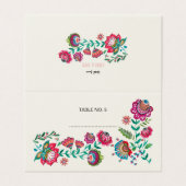 Boho Floral | Instellingen gastnaam | Plaats kaart Visitekaartje (Buitenkant ongevouwen)