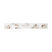 Boho Floral Invitation Belly Band Uitnodigingen Wikkel (Vlak)