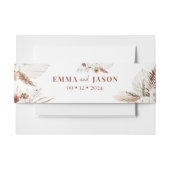 Boho Floral Invitation Belly Band Uitnodigingen Wikkel (Voorkant Voorbeeld)
