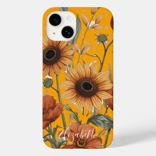 Boho Floral iPhone & iPad Case | terracotta (Achterkant)