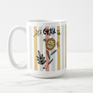 Boho Floral It's Okay To Be Different Koffiemok