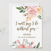 Boho Floral, jij wordt mijn bruidsmeisje kaart (Voorkant)