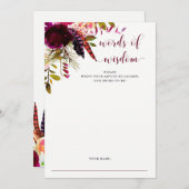 Boho Floral | Kaart advies Vrijgezellenfeest (Voorkant / Achterkant)