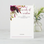Boho Floral | Kaart advies Vrijgezellenfeest (Staand voorkant)