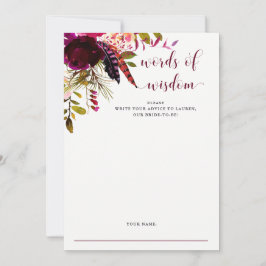 Boho Floral | Kaart advies Vrijgezellenfeest