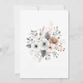 Boho Floral kerstdiner uitnodiging (Achterkant)