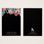 Boho Floral Kleurrijke Oorbel Zwart Visitekaartje (Voorkant /achterkant)